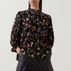 SELECTED FEMME | slfjyn floral print blouse | size 34